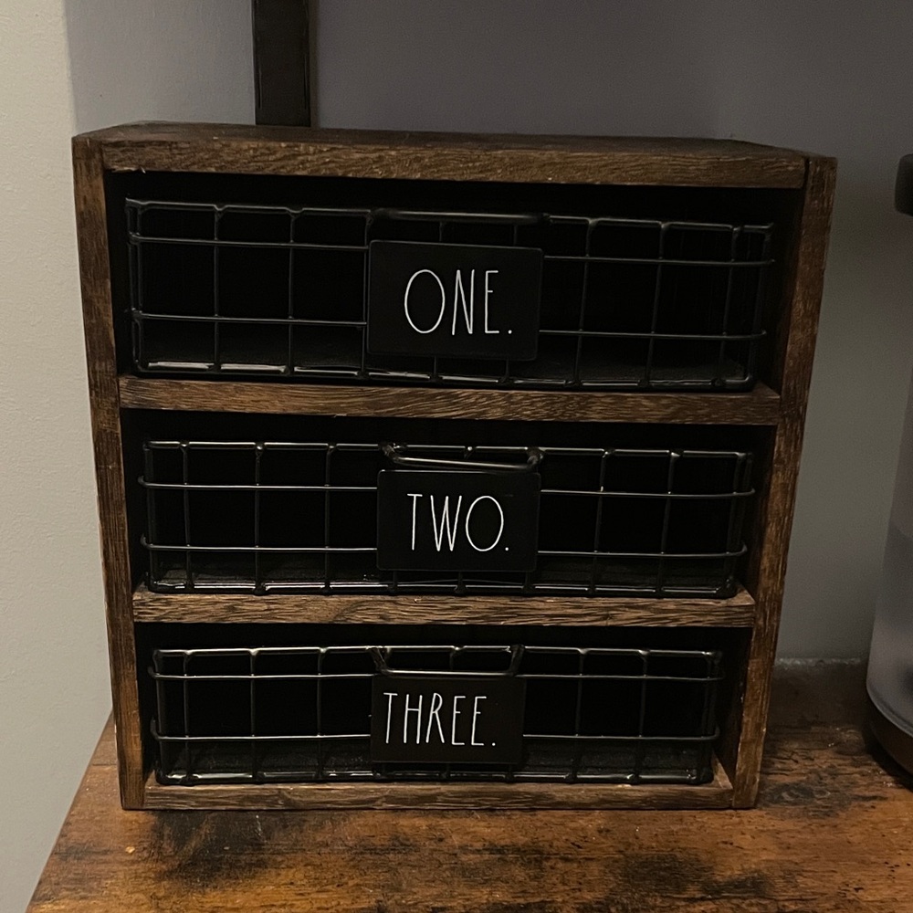 RAE DUNN Brown Wooden Storage Box